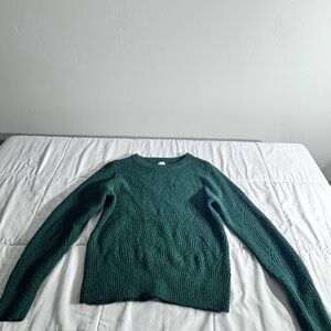 a new day Women's Teal Textured Crew Neck Sweater